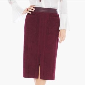 Burgundy Suede skirt